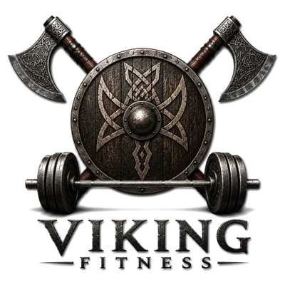 Escudo vikingo con hachas — logo Viking Fitness Fuengirola
